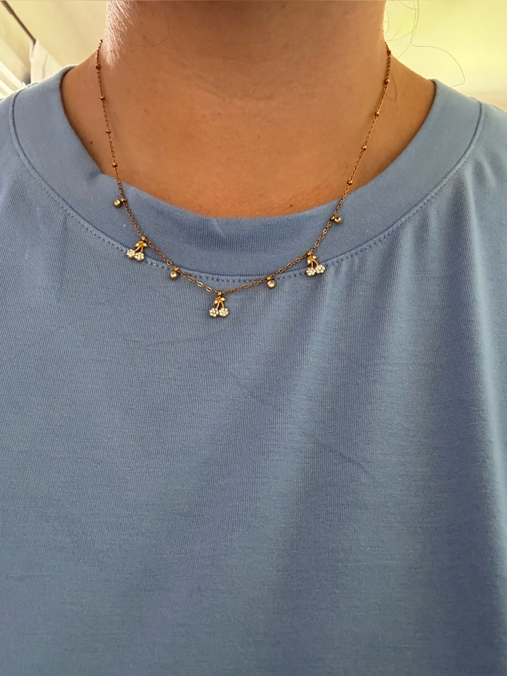 Delicate Gold Cherry necklace
